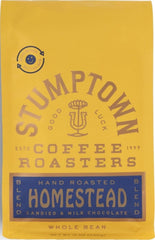 Stumptown Homestead front packaging showing bag and branding, promising freshness