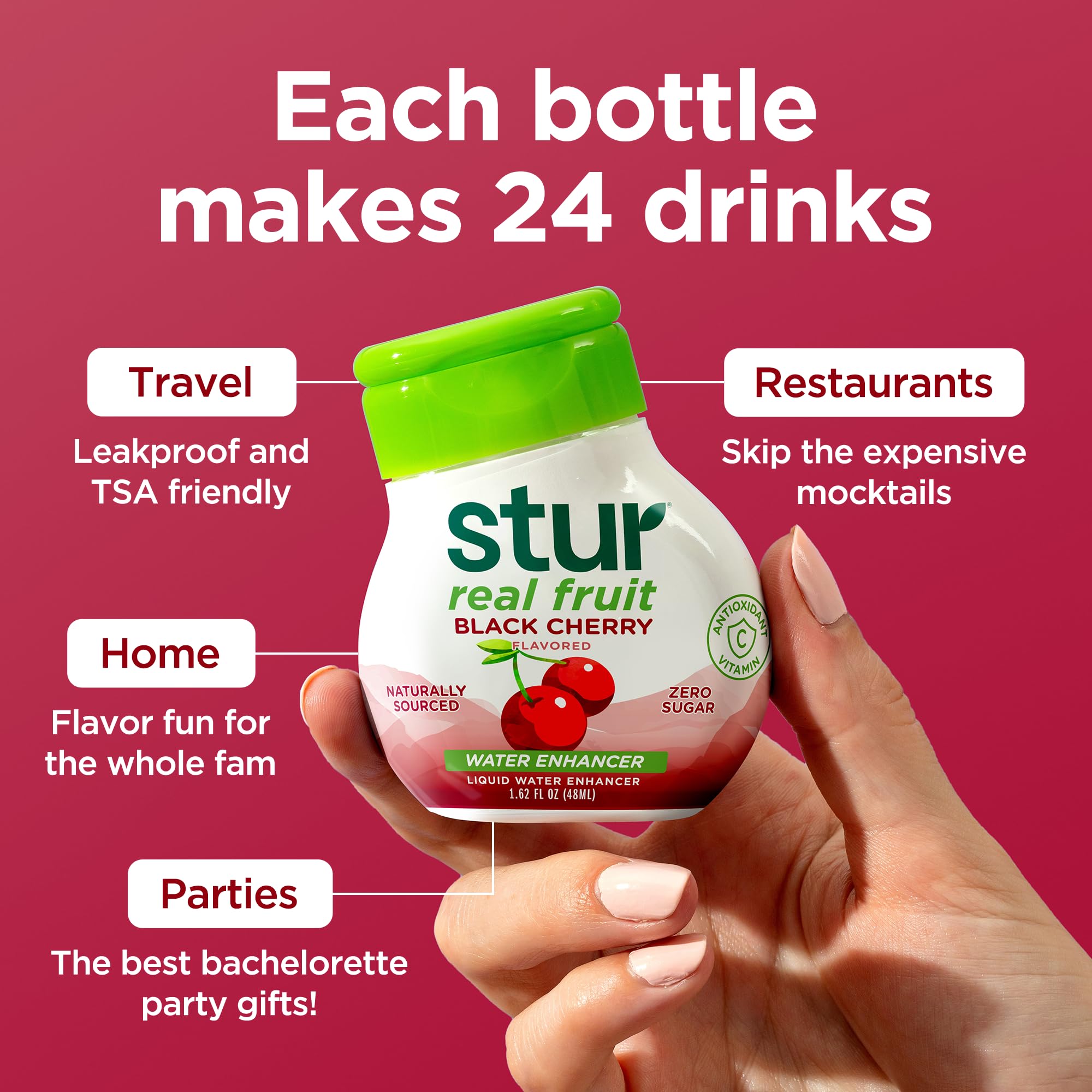Stur ingredient extract close-up showing real fruit extract benefit