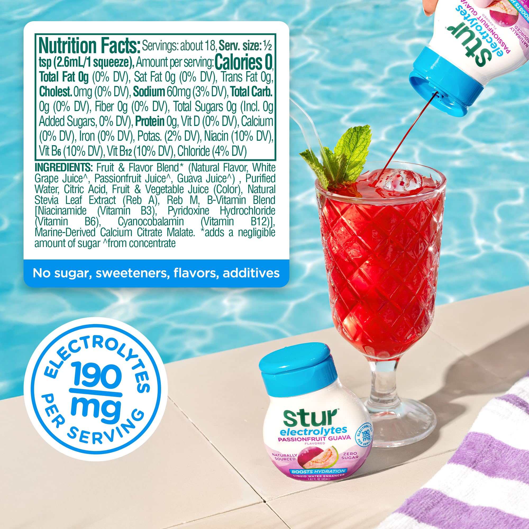 Stur liquid drop mixing into water, showing instant flavor infusion