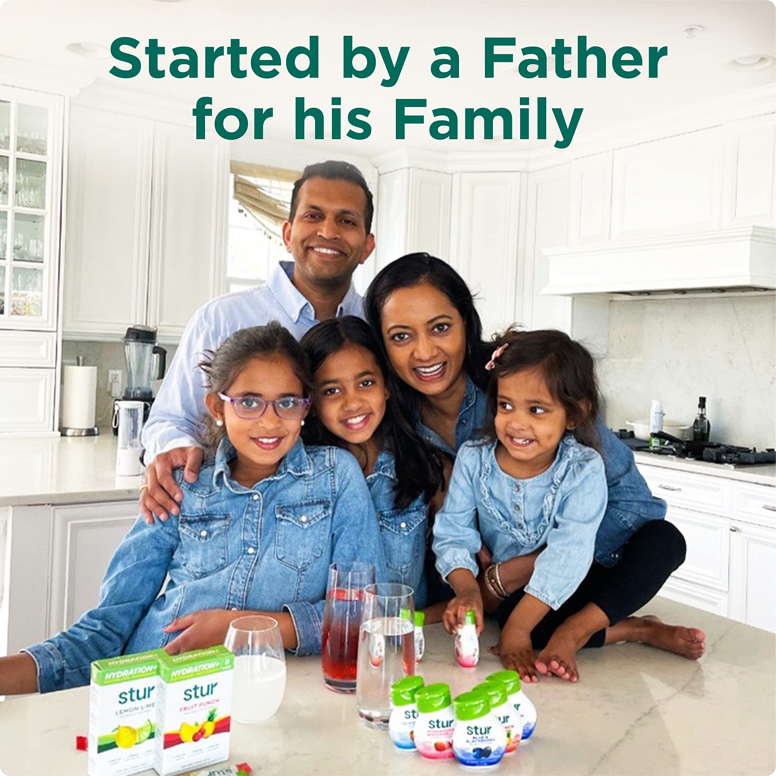 Stur lifestyle kitchen scene showing convenience for daily hydration
