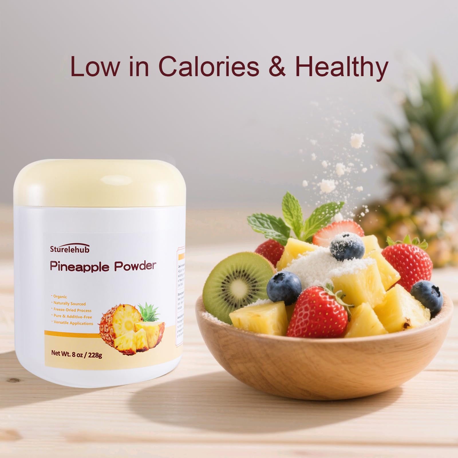 Sturelehub pineapple powder used in cupcakes enhancing fruit taste during baking