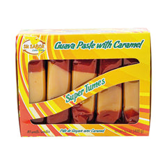 su sabor packaging front view showing 10-unit guava caramel box and portability