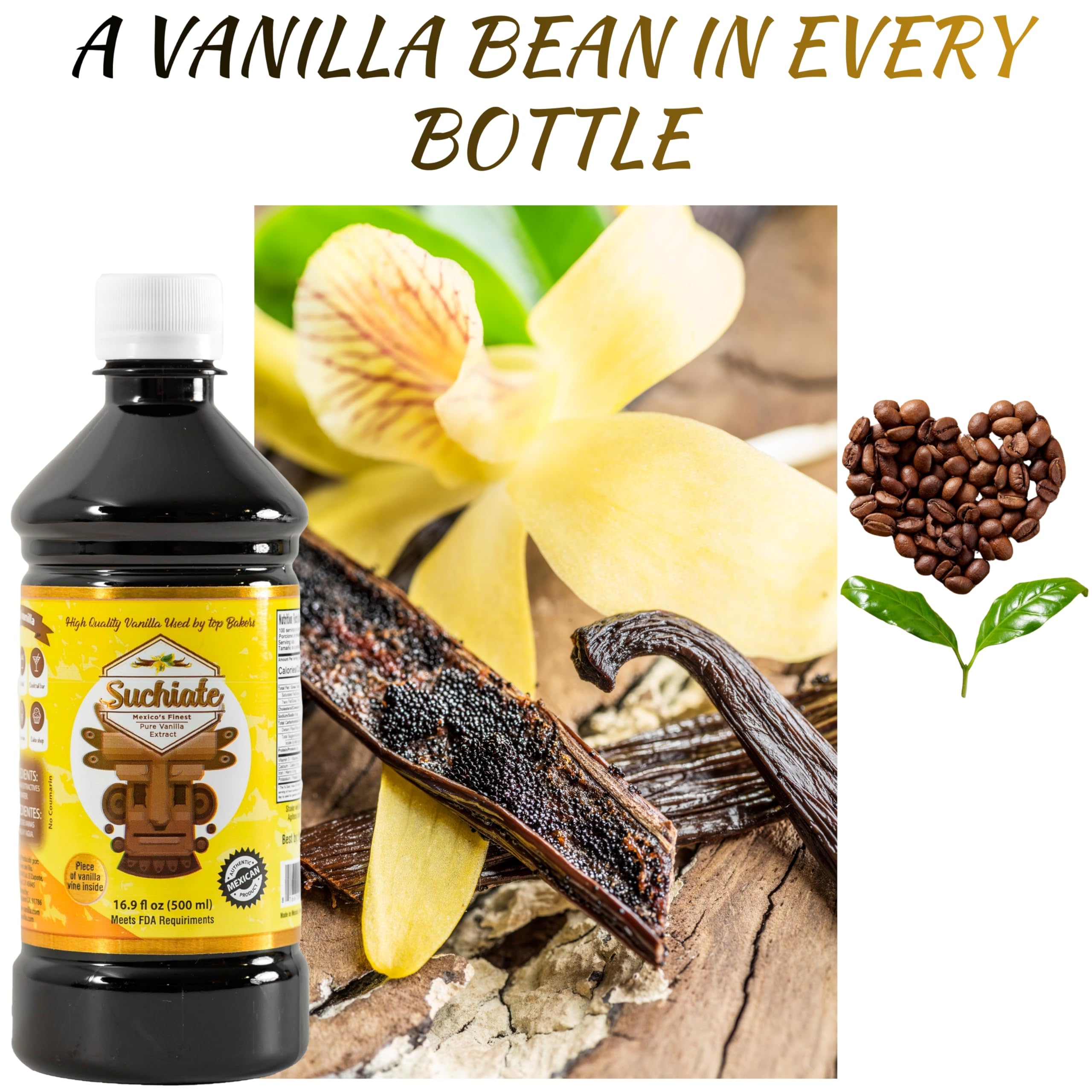 SUCHIATE MEXICO'S FINEST pouring extract into mixing bowl to boost recipes