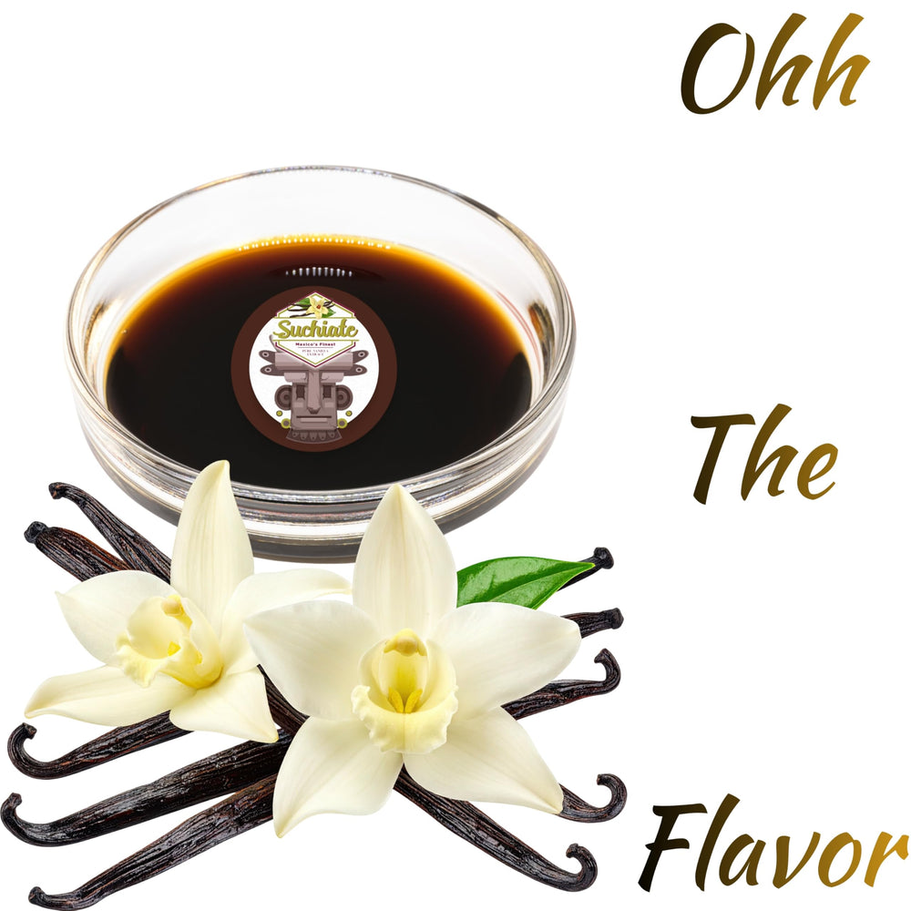 SUCHIATE MEXICO'S FINEST amber-colored extract texture emphasizing natural richness