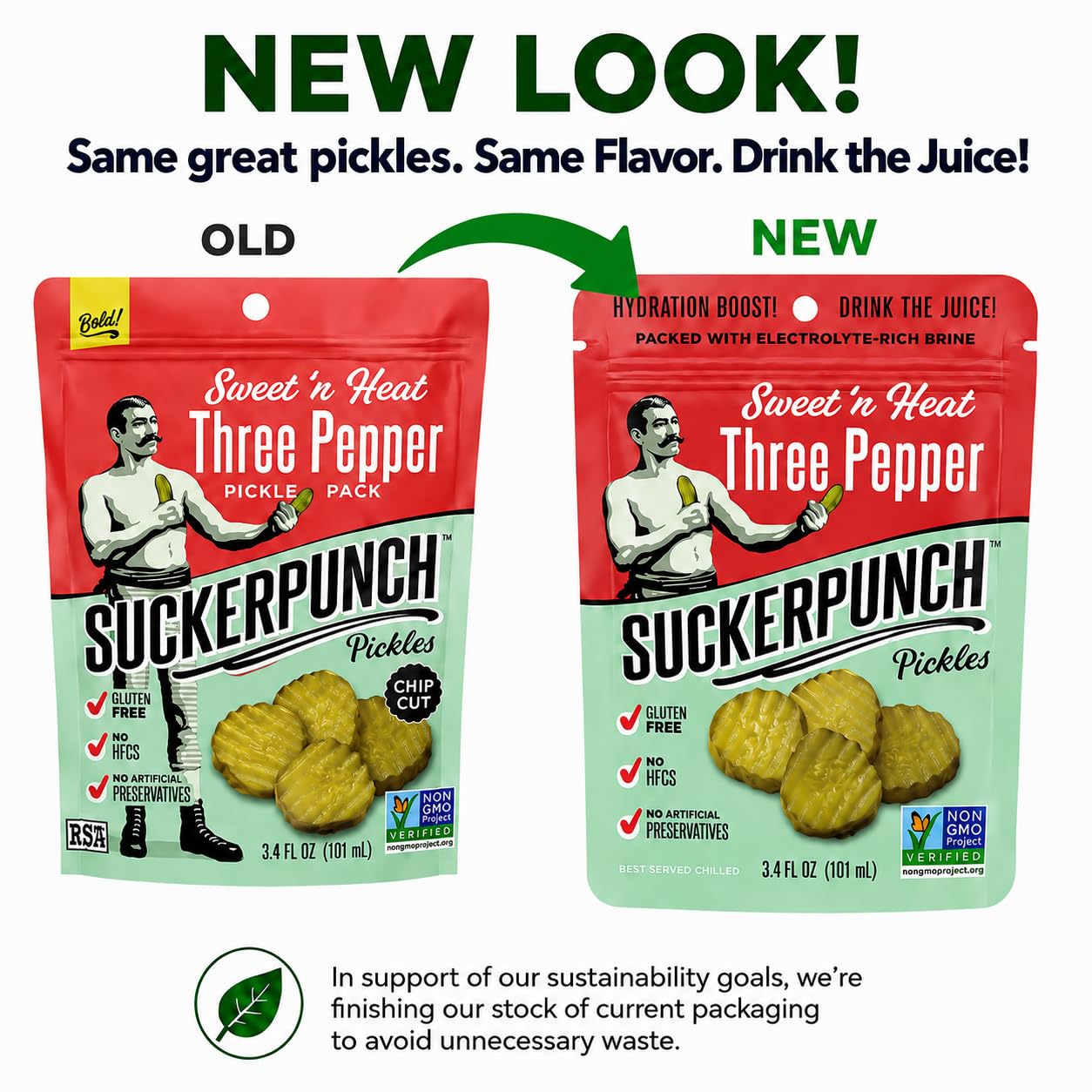 SUCKERPUNCH pickle chip close-up revealing crisp texture and crunchy benefit