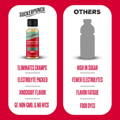 SUCKERPUNCH small 2oz shot in hand showing portable convenience benefit