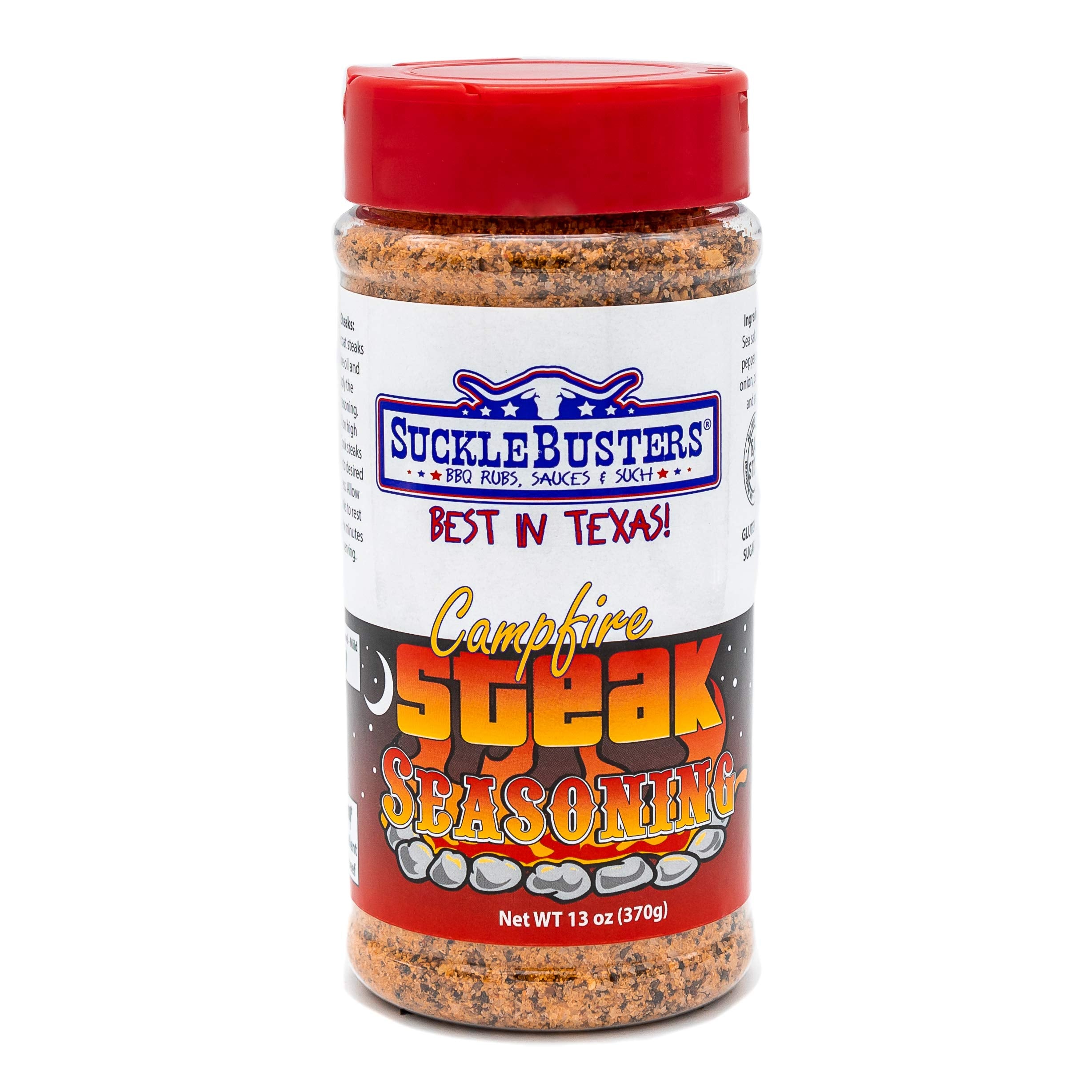 SuckleBusters front shaker showing full 13oz bottle and label, highlights convenience