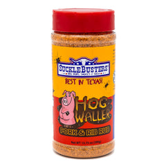 SuckleBusters Hog Waller front label showing product identity and benefits