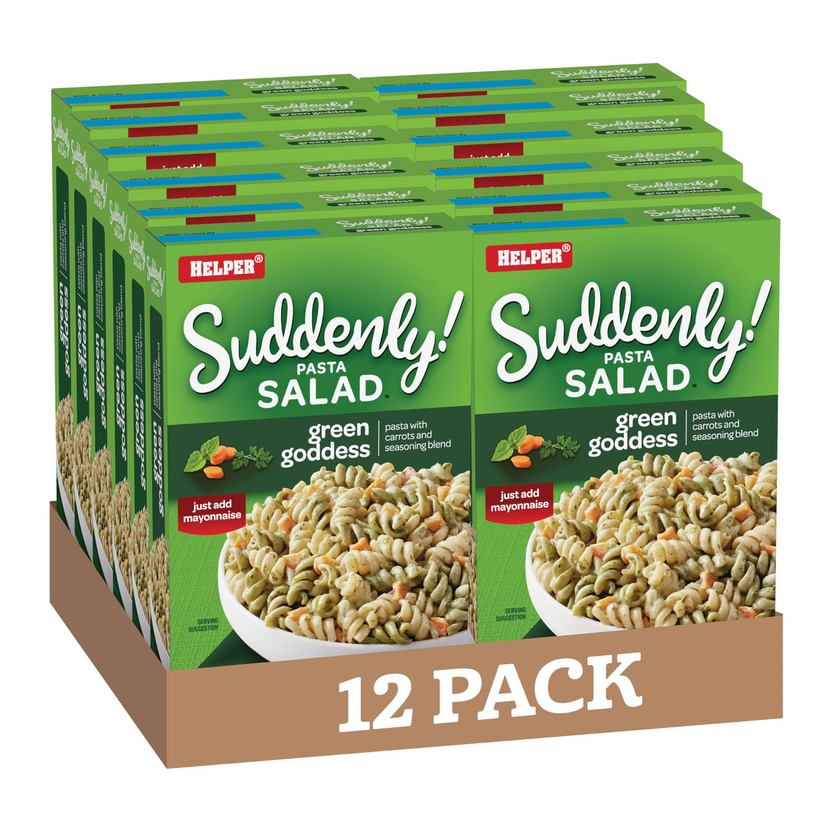 Suddenly Salad front packaging showing product and quick-serve benefit