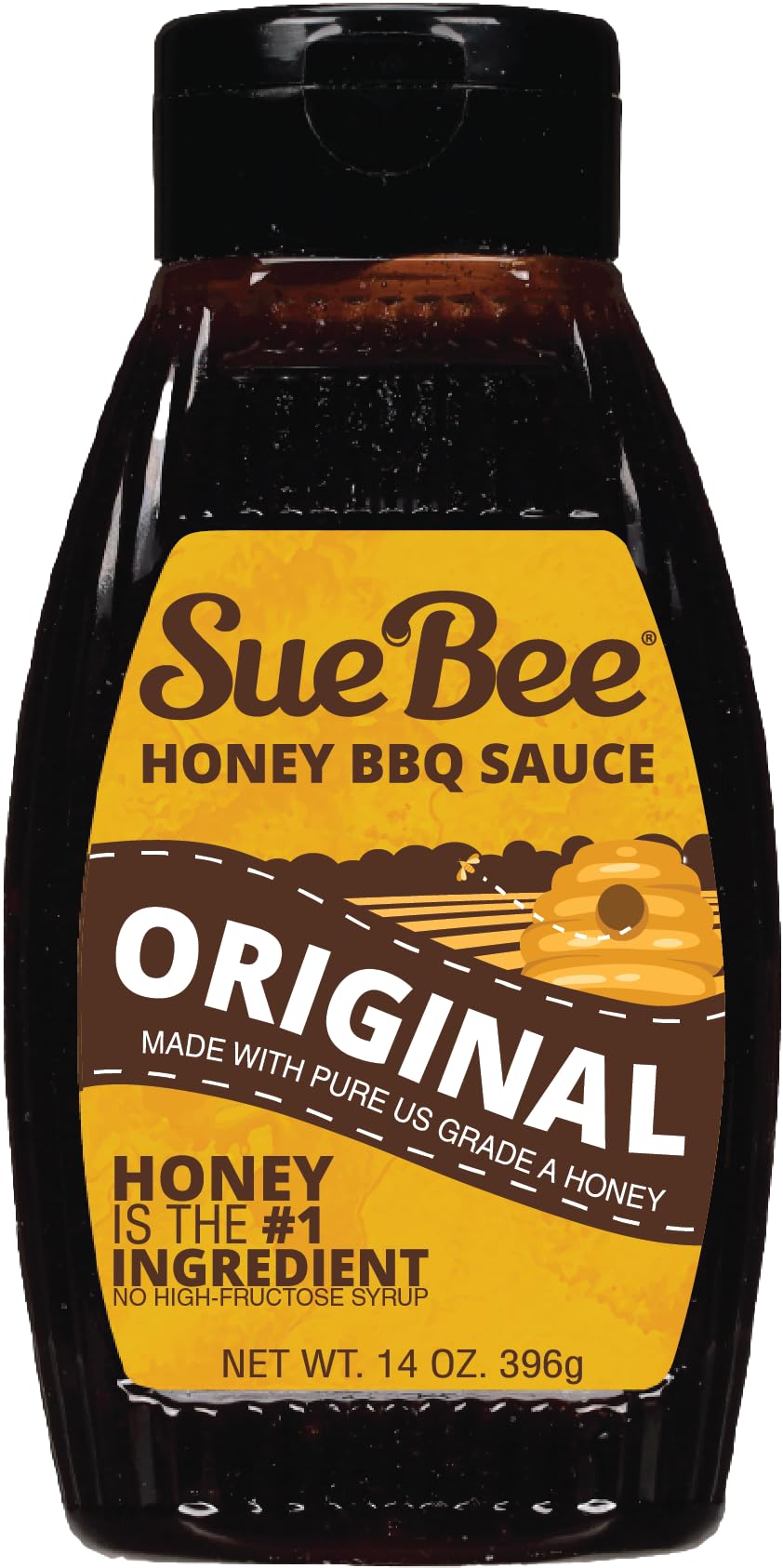 Sue Bee front packaging showing bottle and label benefit clear brand recognition