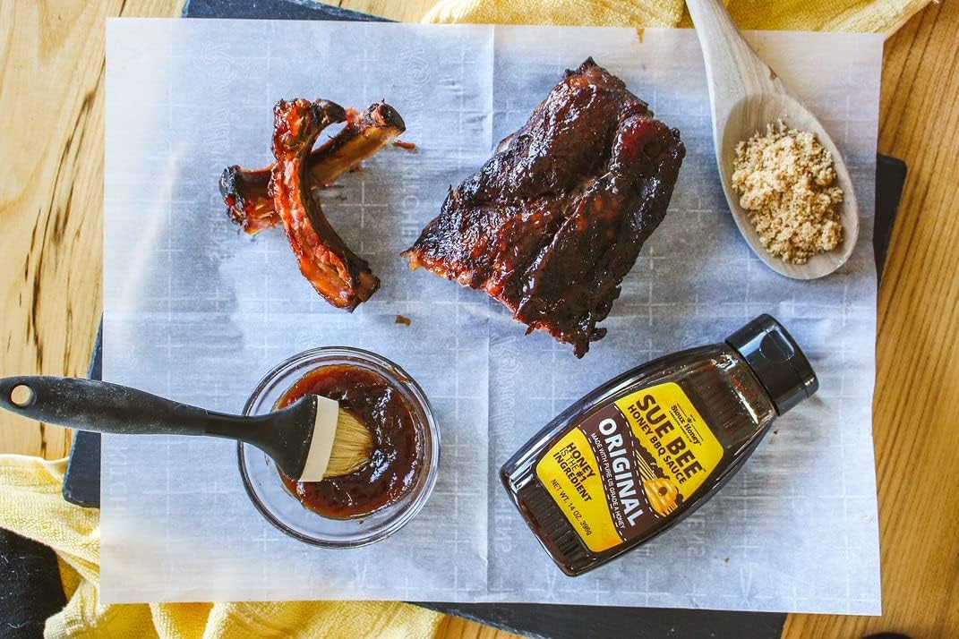 Sue Bee glazed ribs lifestyle plated for appetizer or main course benefit