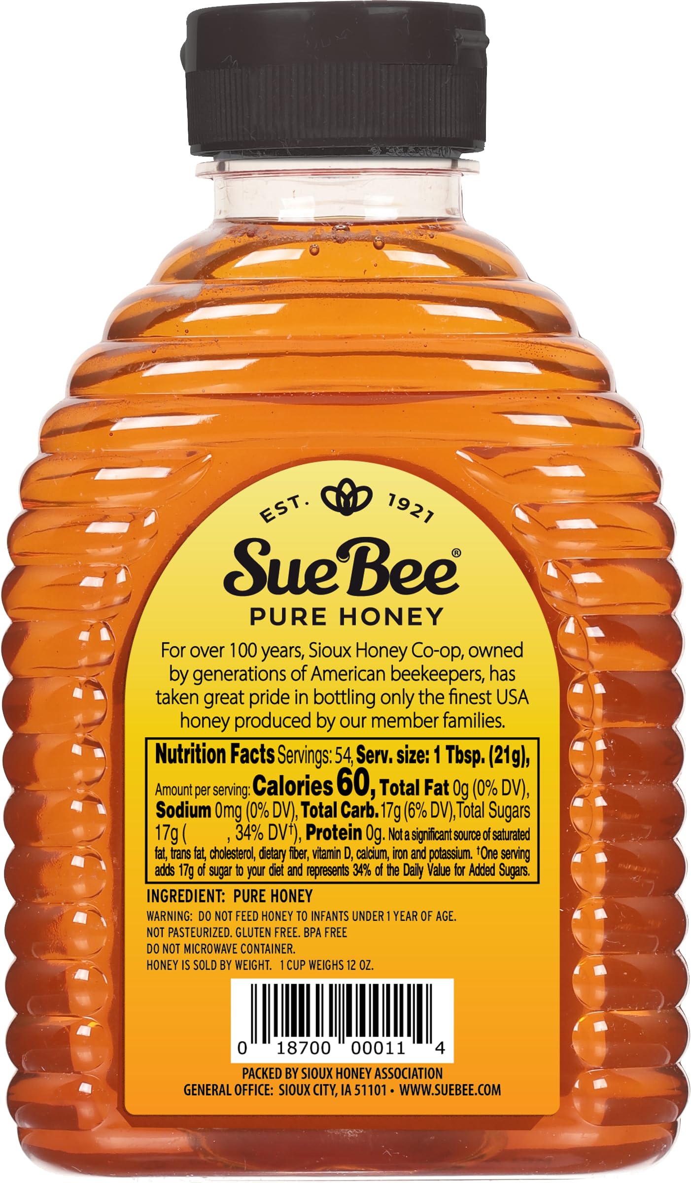 Close-up of Sue Bee honey texture highlighting smooth, natural consistency