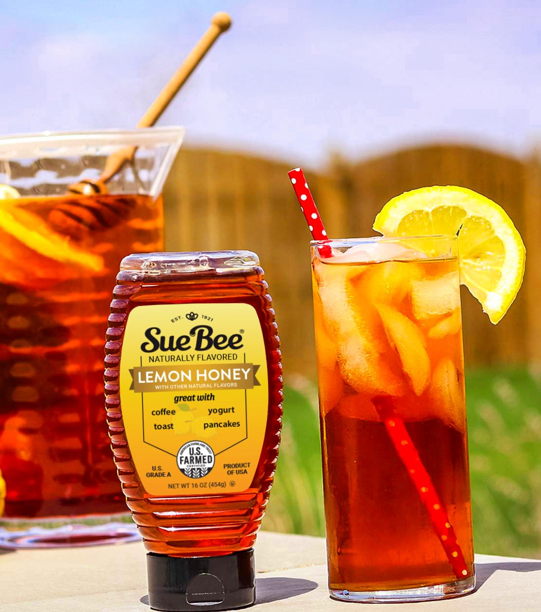 Sue Bee honey used as a glaze on roasted chicken for bright finish
