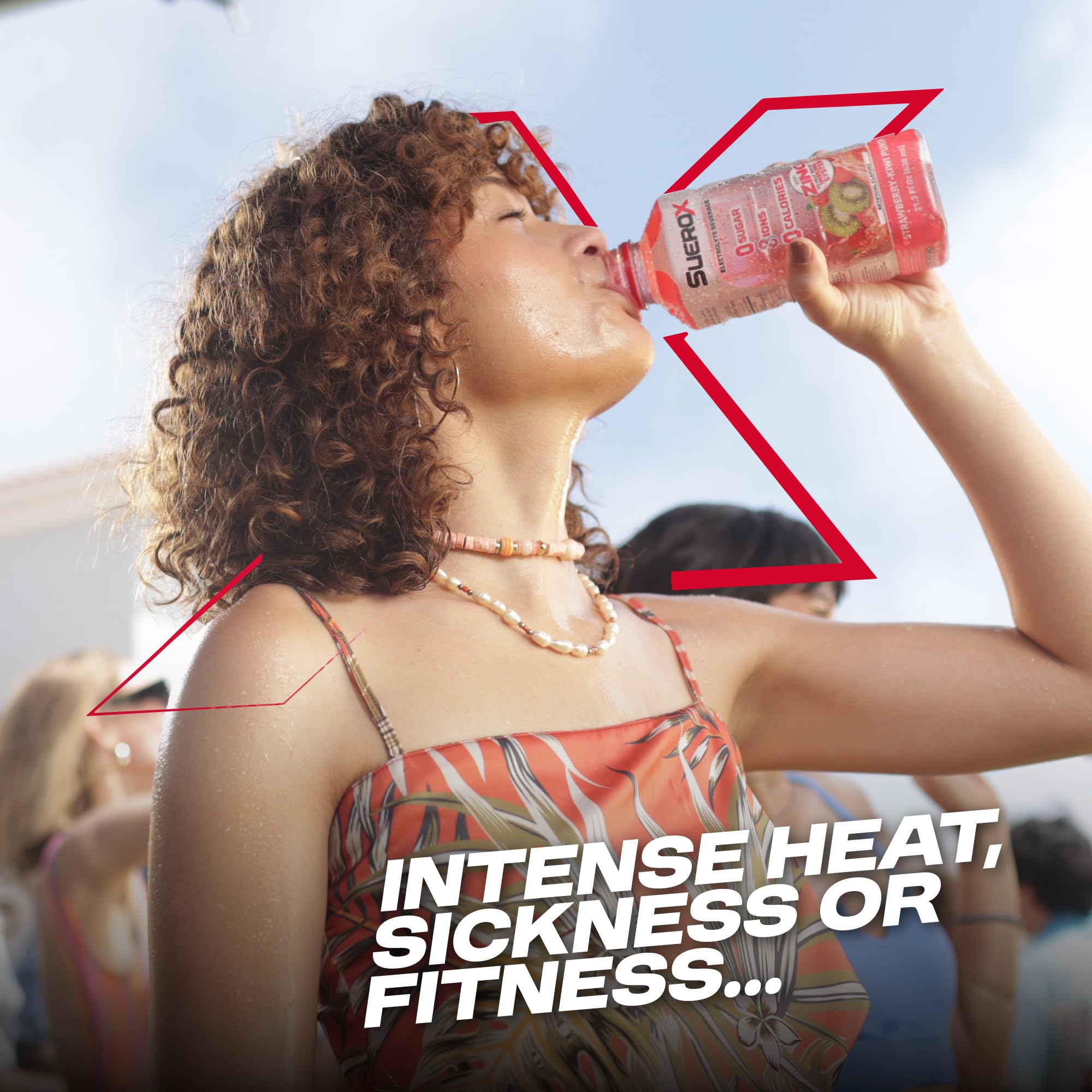 SueroX bottle next to gym gear demonstrating post-workout rehydration convenience