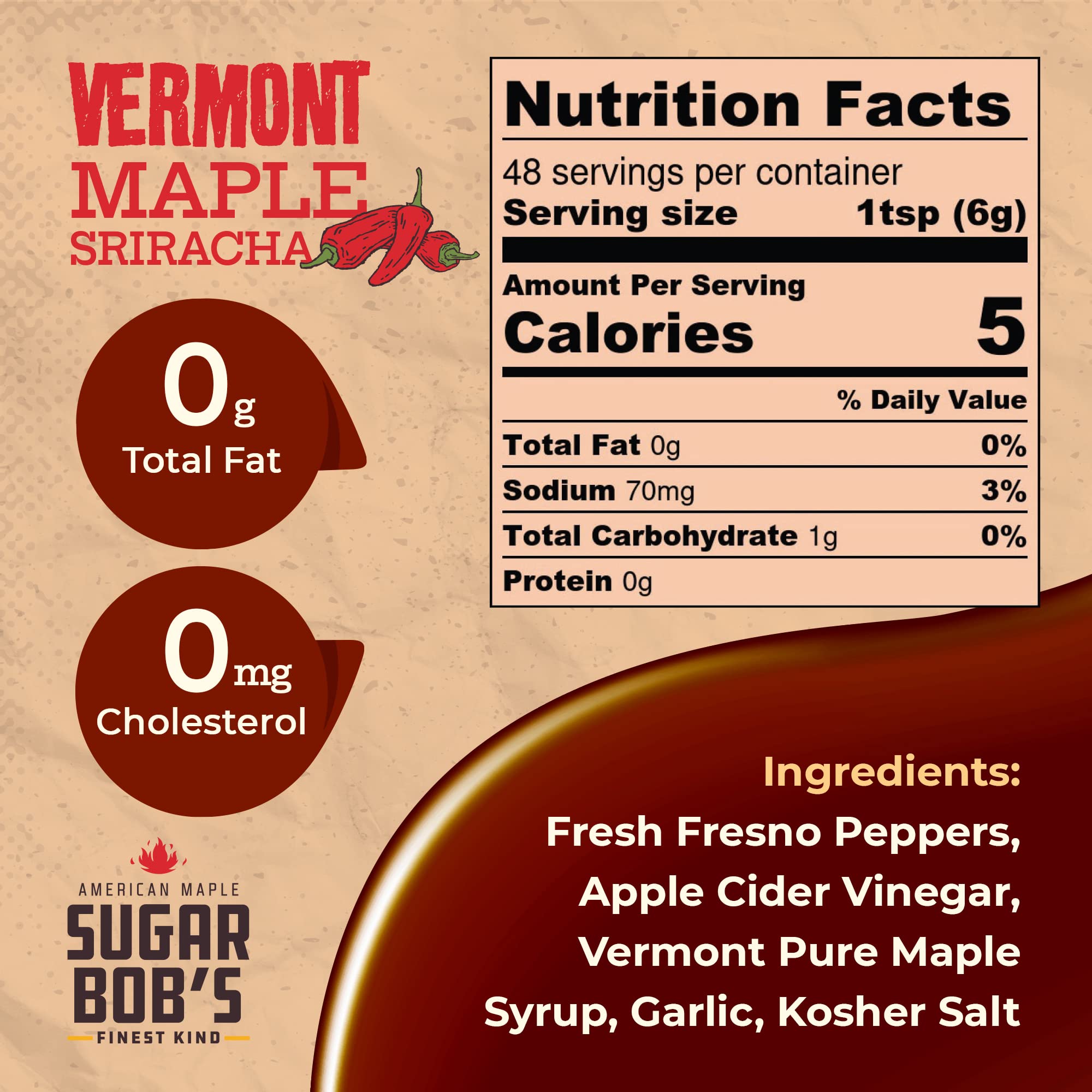 Sugar Bob's marinade-coated chicken with maple sriracha adding caramelized glaze benefit