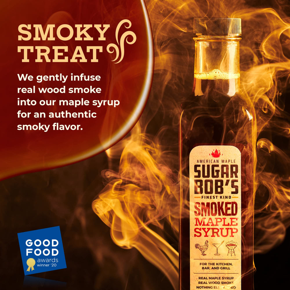 Sugar Bob's Finest Kind pouring syrup demonstrating smooth texture and controlled pour