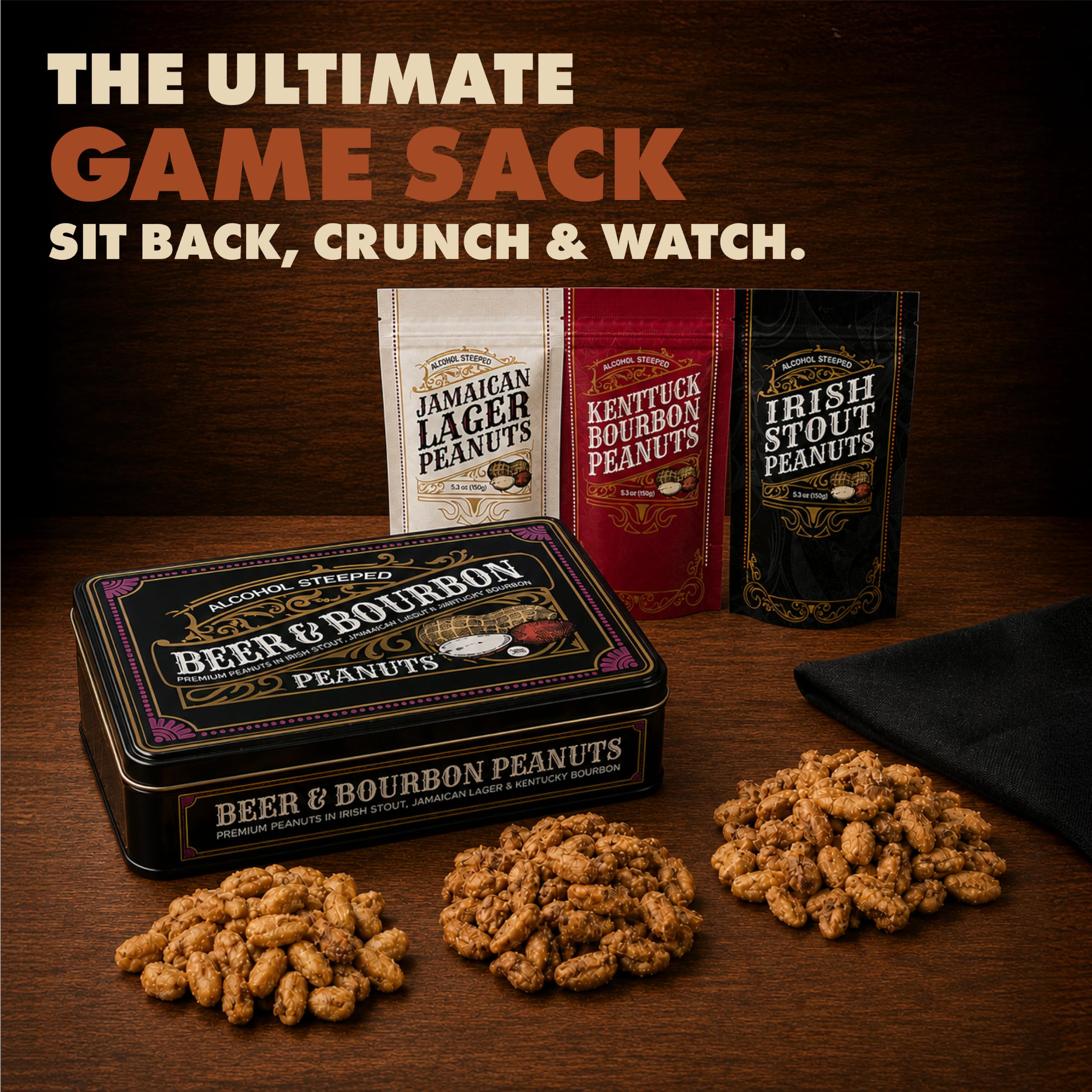 SUGAR PLUM Irish Stout peanuts close-up showing crunchy texture and bold taste
