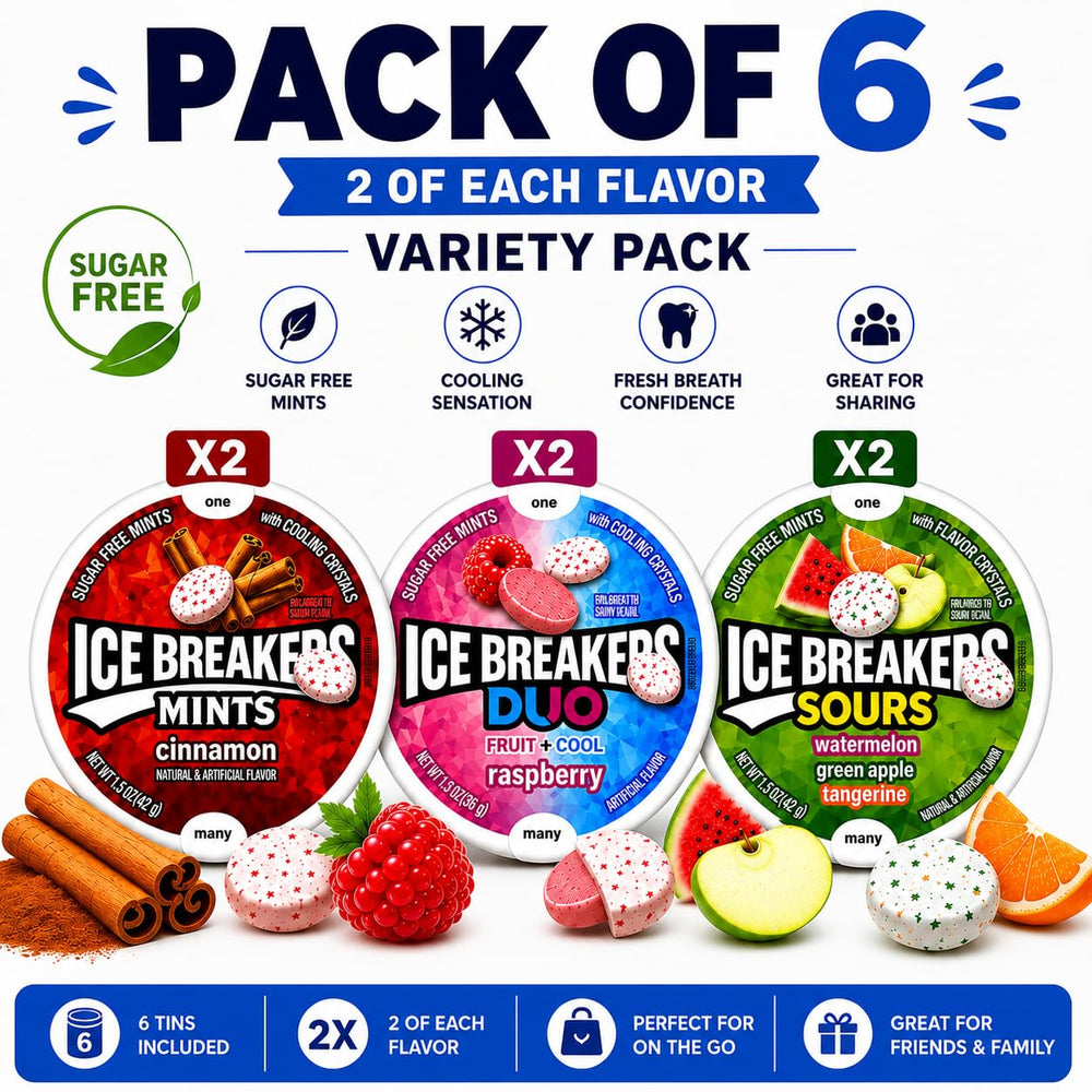 Sugarloft Co. Ice Breakers open cinnamon tin with visible mints for easy access