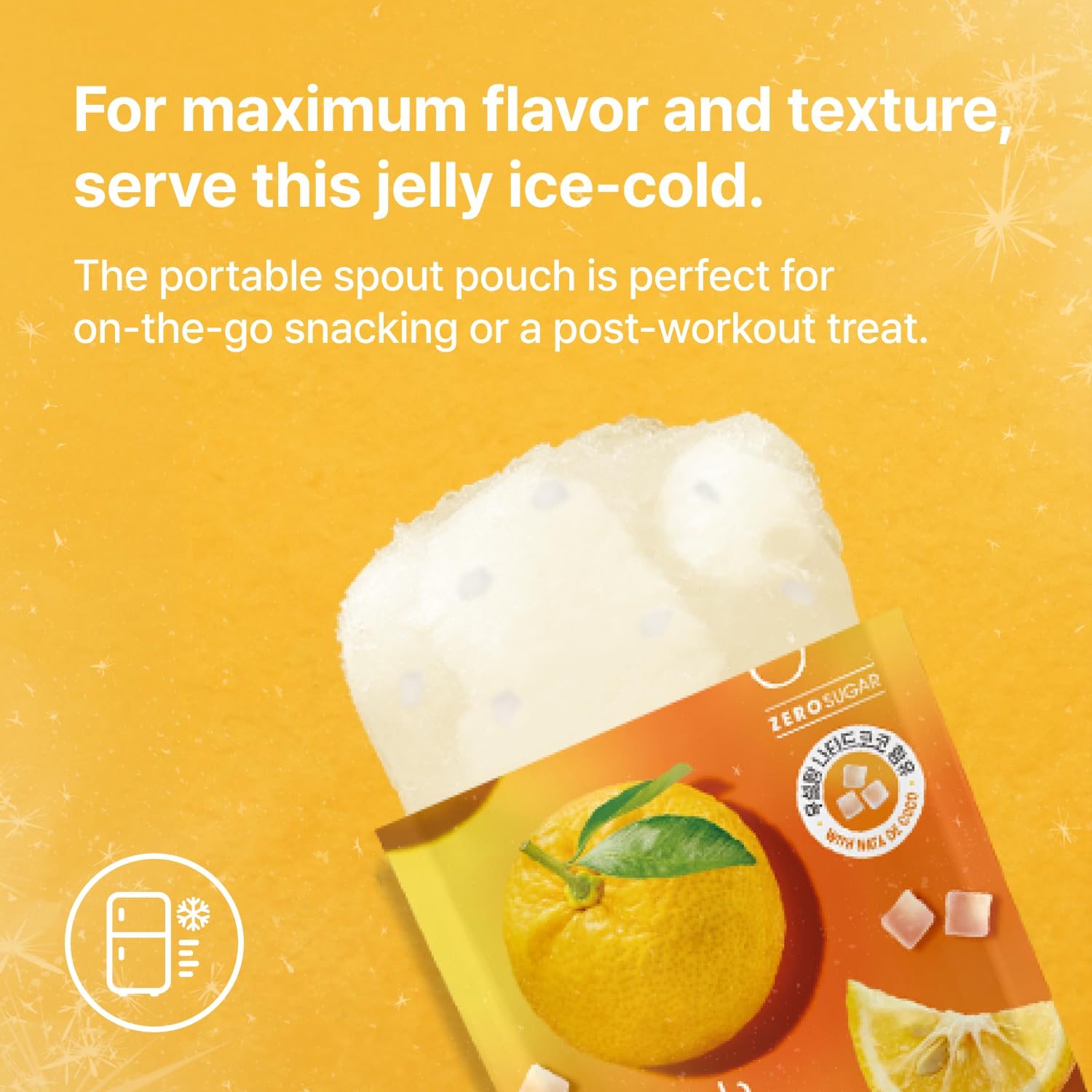 Chilled Sugarlolo jelly in bowl emphasizing refreshing, cold serving