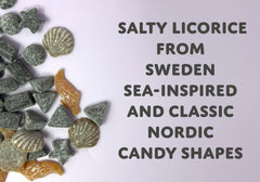 Sugarloo World close-up of chewy salmiak texture, reveals intense salty coating benefit