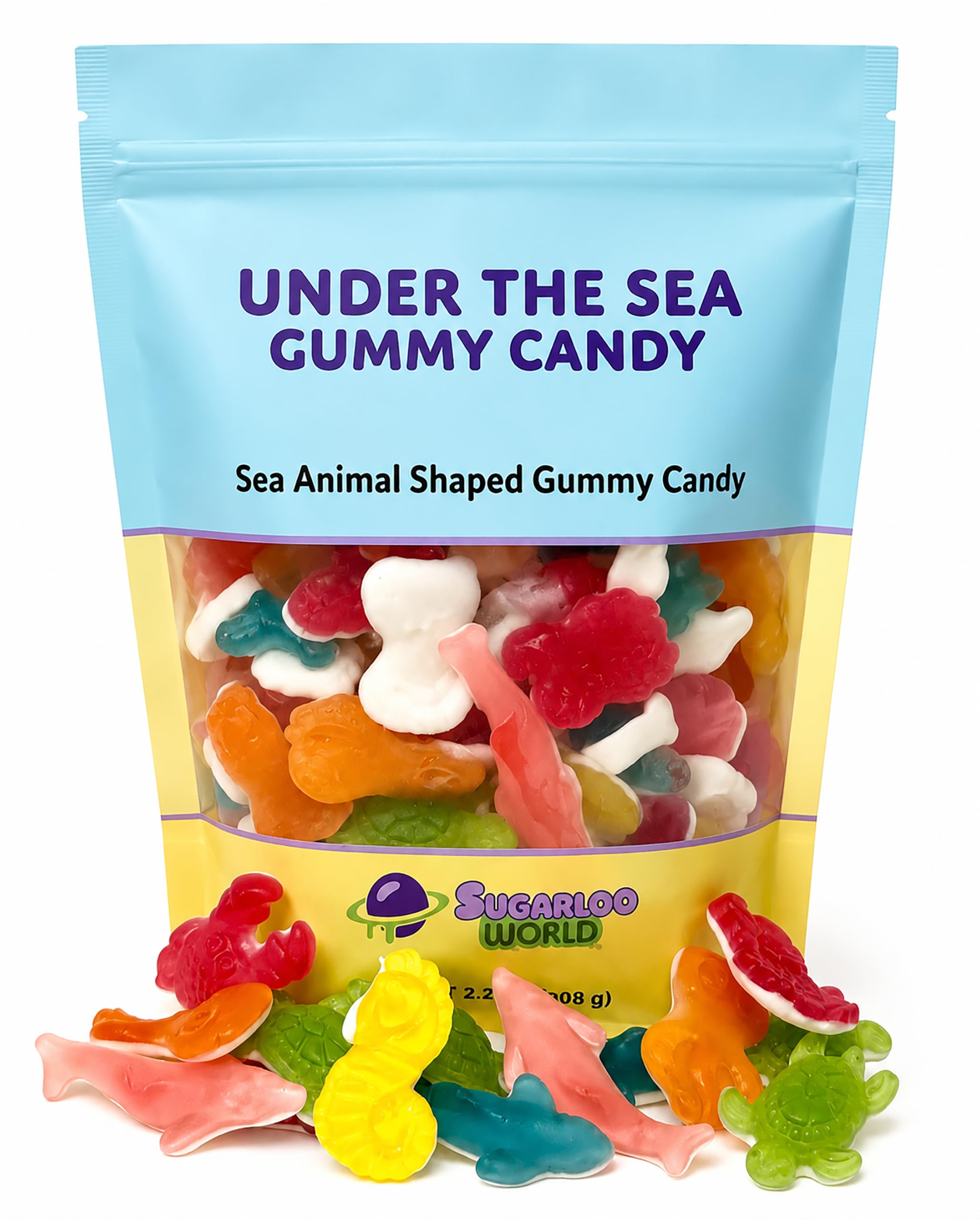 Sugarloo World front packaging showing resealable 2.2 lb bag for easy storage
