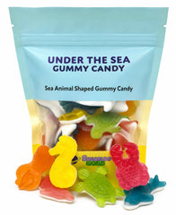Sugarloo World front packaging showing resealable 11 oz bag and colorful ocean shapes for easy serving
