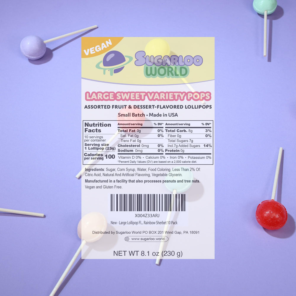 Sugarloo World party display in a jar highlighting colorful lollipops ideal for gifting