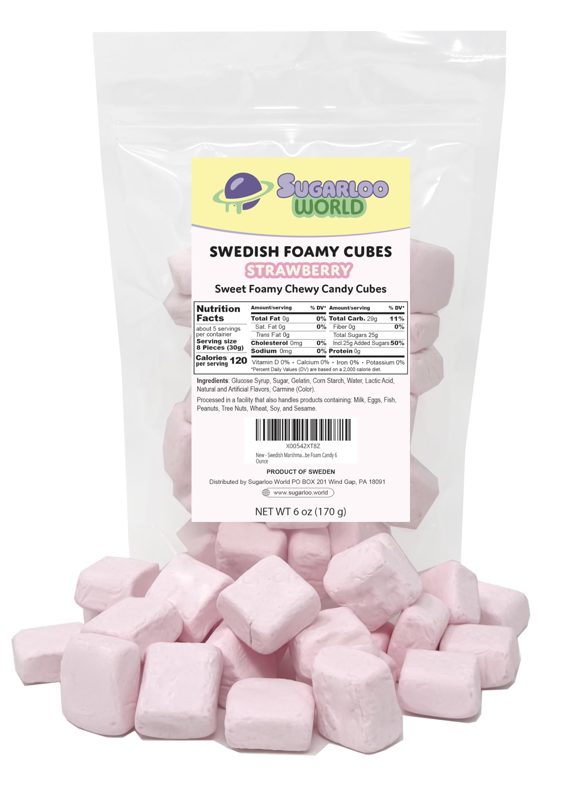 Sugarloo World front packaging showing 6 ounce bag and branding, appealing shelf presence