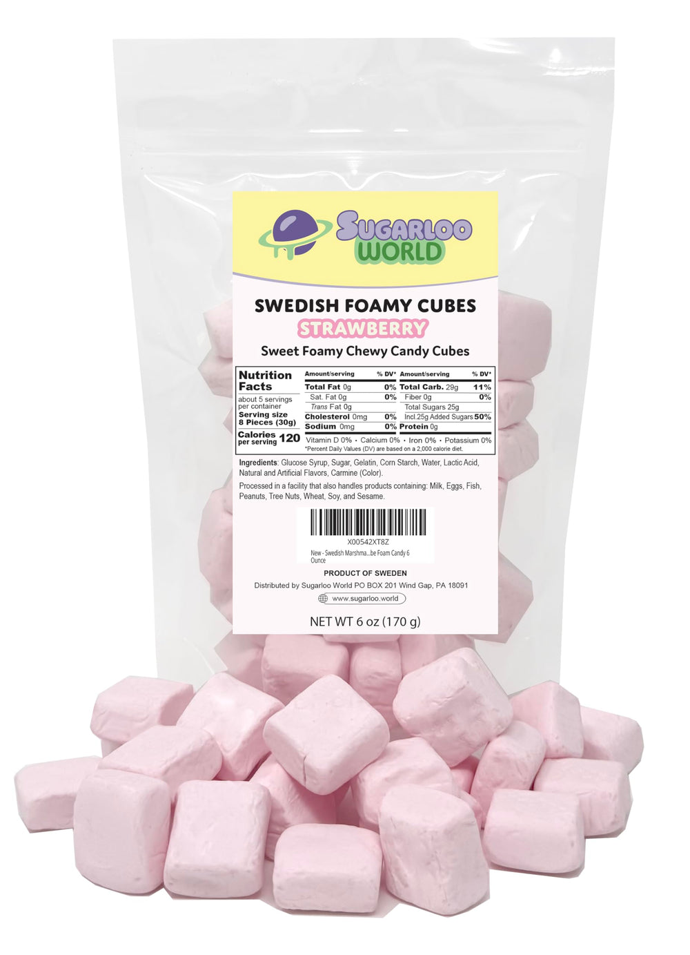 Sugarloo World front packaging showing 6 ounce bag and branding, appealing shelf presence