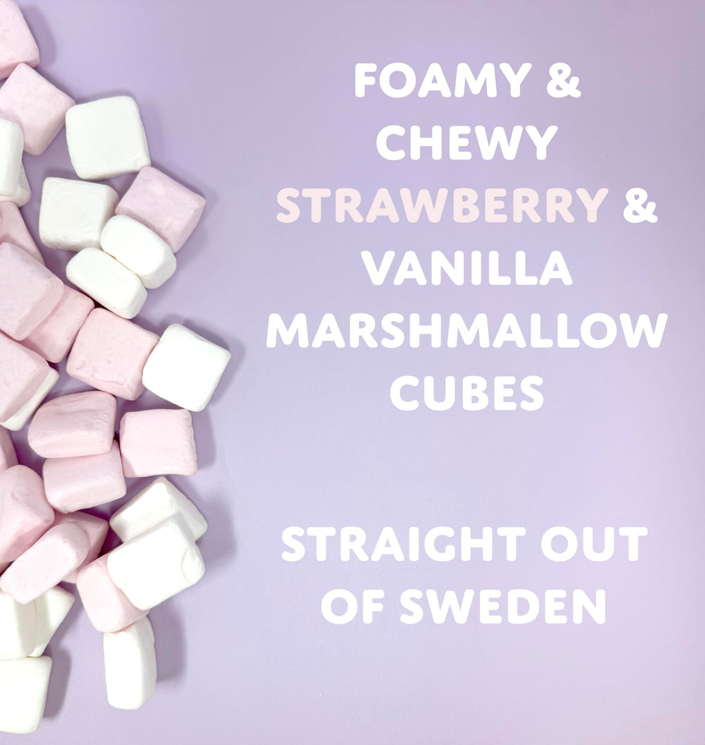 Sugarloo World close-up foam cube texture highlighting airy softness for snacking