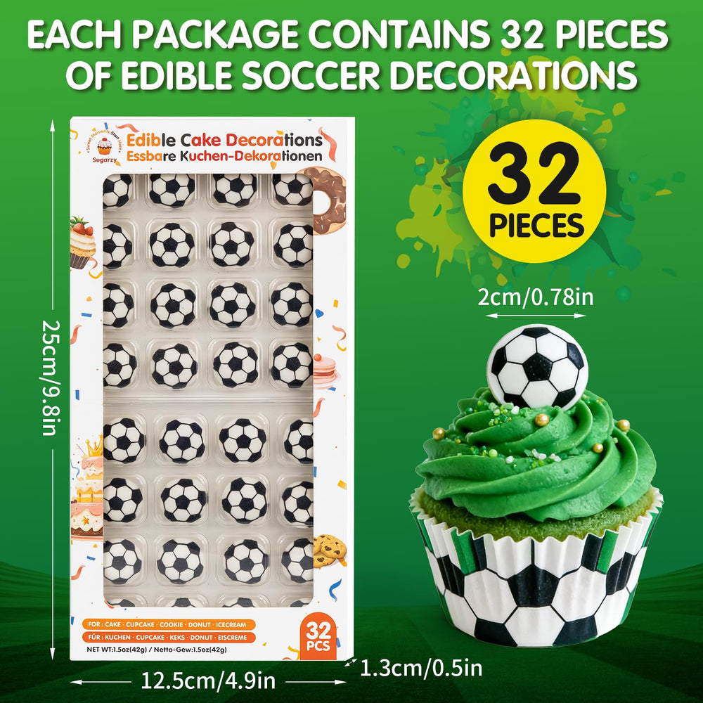 Sugarzy donuts adorned with soccer sprinkles adding festive look