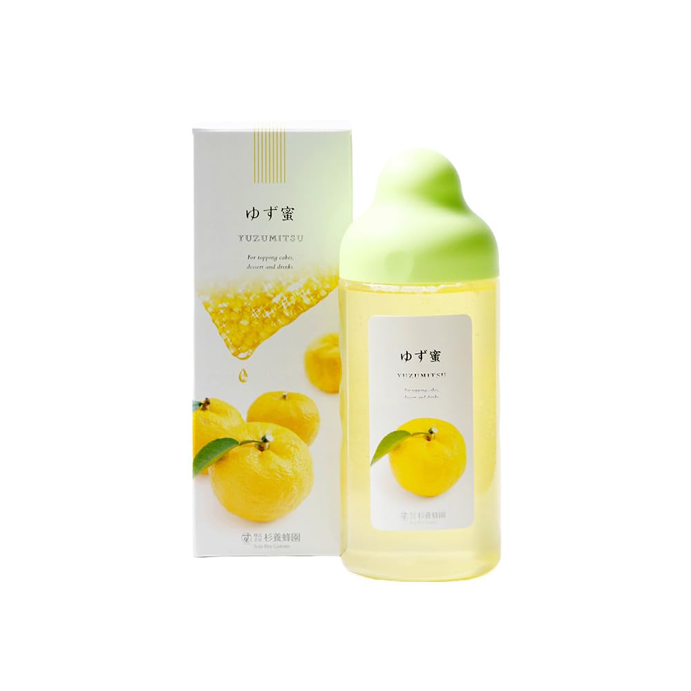 杉養蜂園 jar front view shows yuzu honey and premium packaging benefit clarity