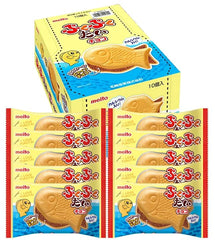 sugimura-ya front packaging showing ten individually wrapped taiyaki snacks for easy storage