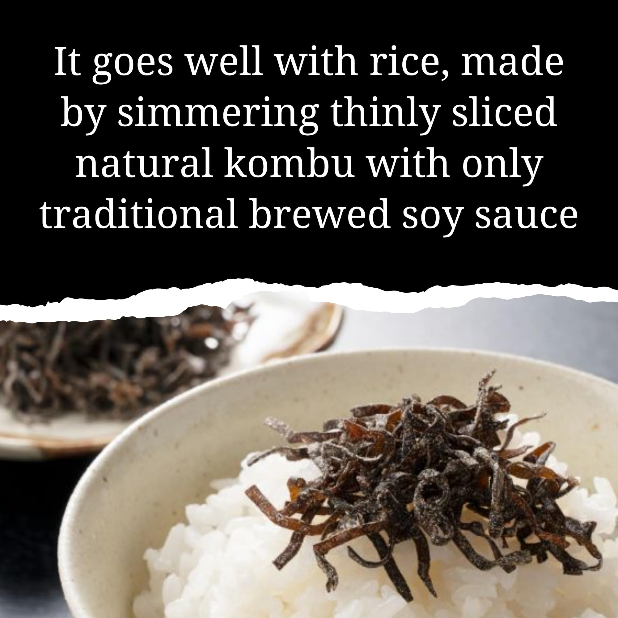 SUI of Tokyo seasoned kombu served on warm rice illustrating instant umami boost
