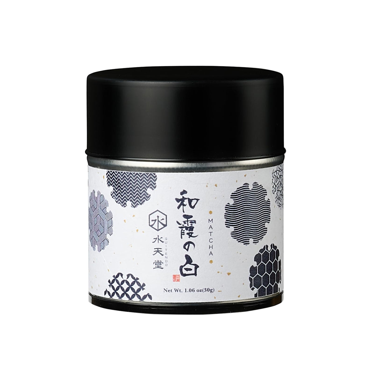 SUITENDO Wakasumi front canister showing compact ceremonial matcha packaging and freshness
