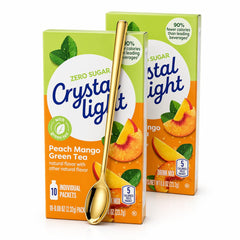 Sukkar Pasha Crystal Light front packaging with included golden stirring spoon