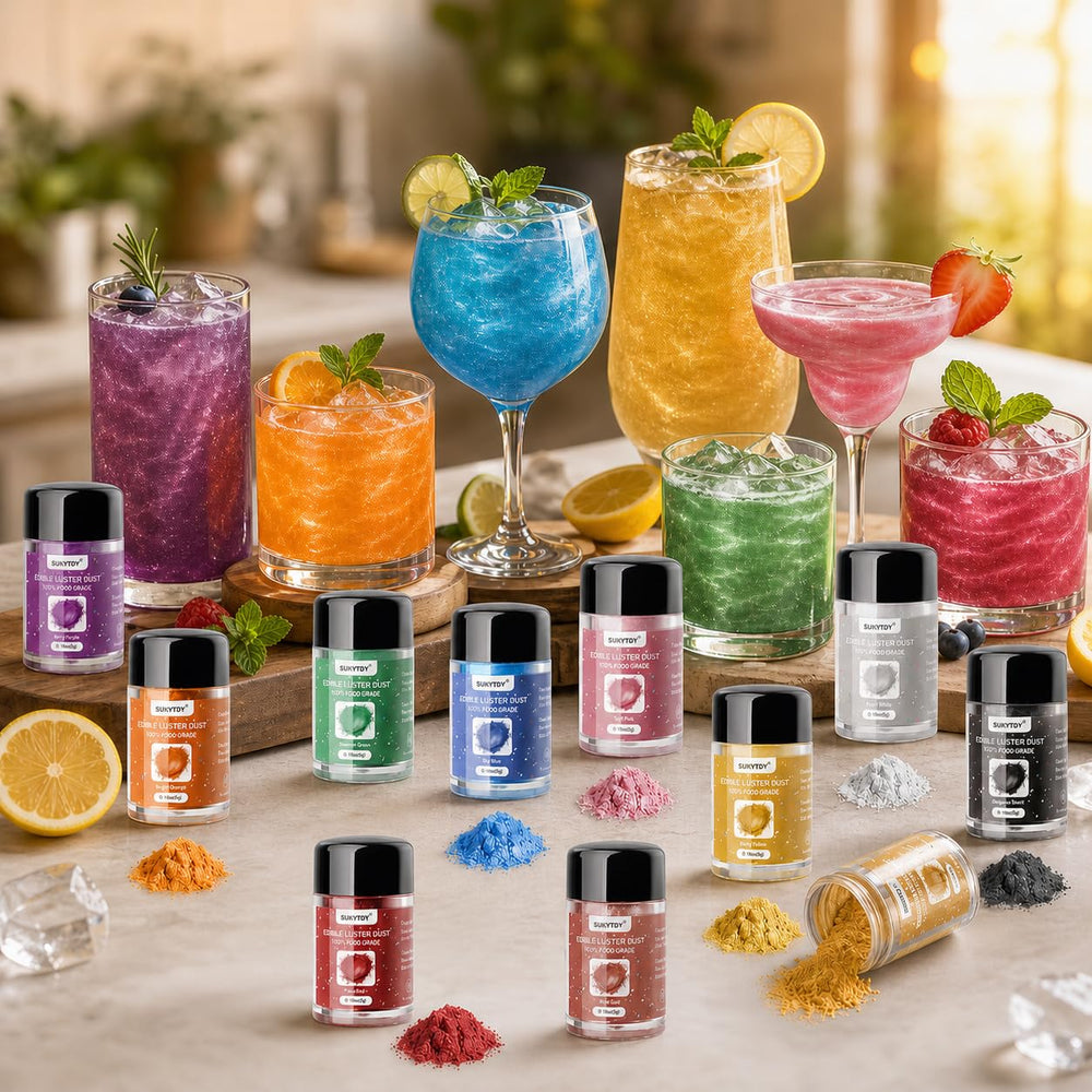 SUKVTDY size and scale next to spoon illustrating compact 5g bottles practical for storage