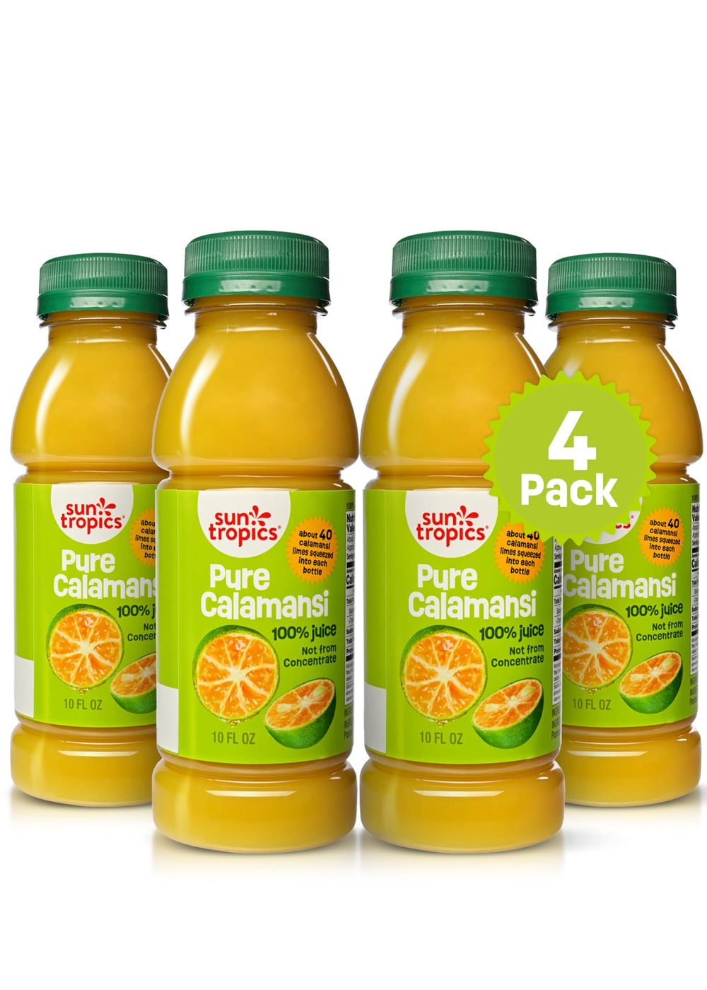 Sun Tropics bottle front packaging showing authentic calamansi juice benefits