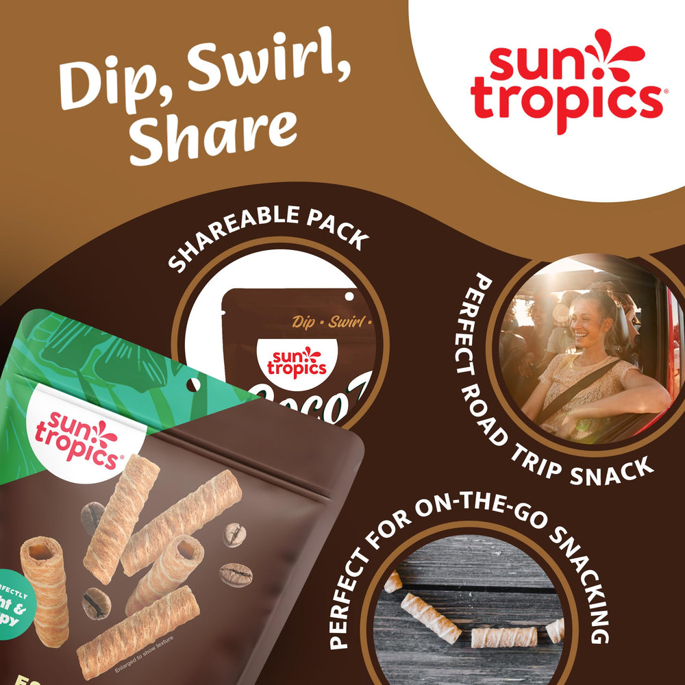 Sun Tropics crumbled CocoRolls on yogurt adding crunchy contrast