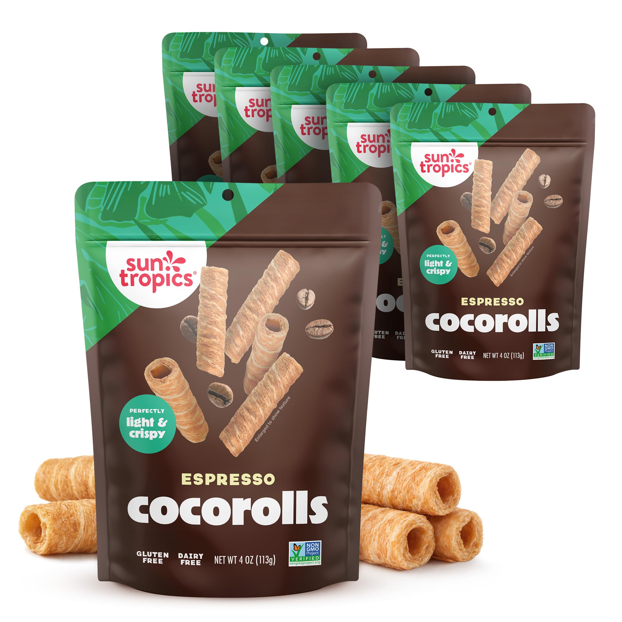 Sun Tropics front packaging showing six 4-ounce bags and brand clarity
