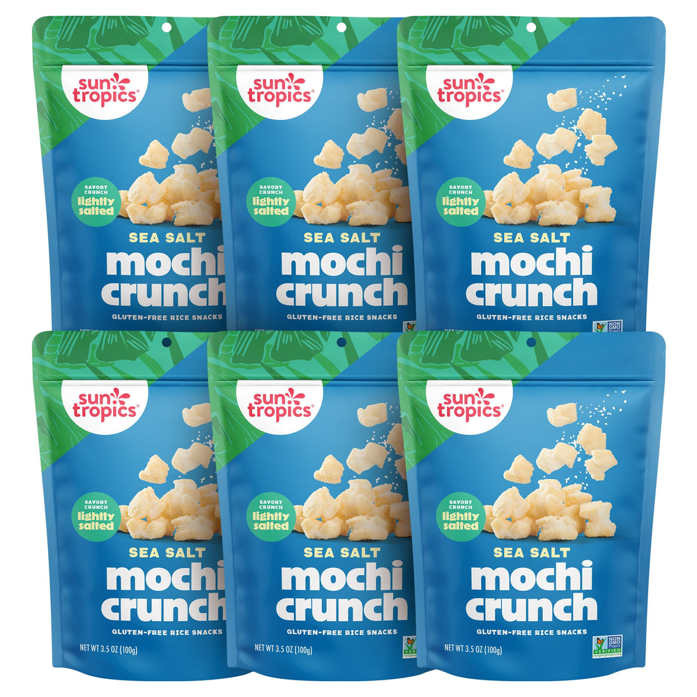 Sun Tropics front packaging shows resealable bag and sea salt flavor benefit