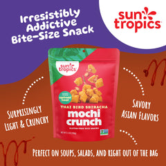 Sun Tropics resealable zipper pouch open demonstrating freshness retained