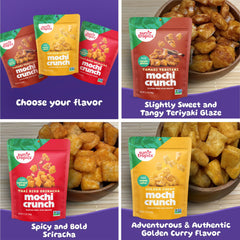 Sun Tropics three bag arrangement displaying Sriracha, Curry, and Tamari flavors for choice