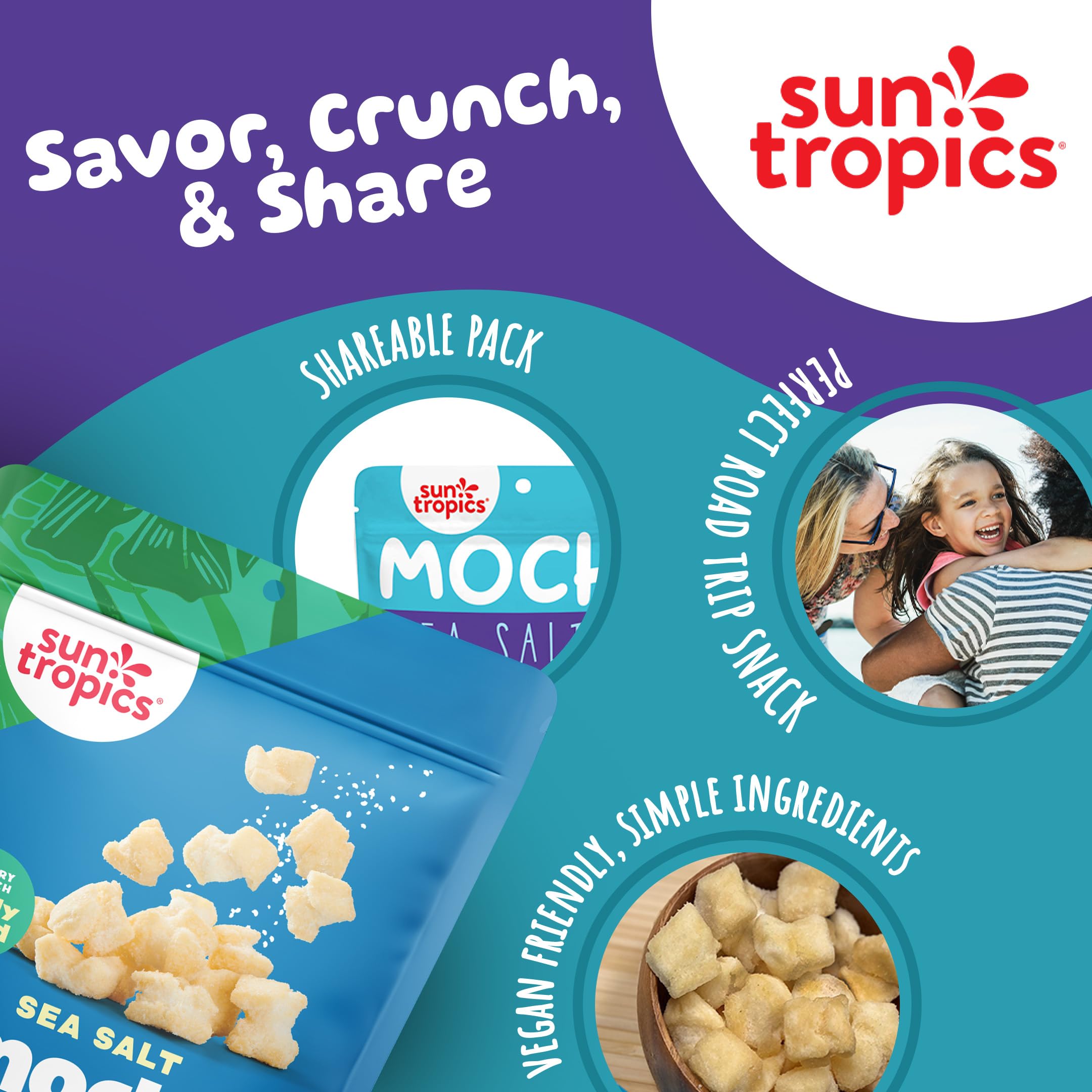 Sun Tropics sprinkled on salad adding crunch and gluten-free topping benefit