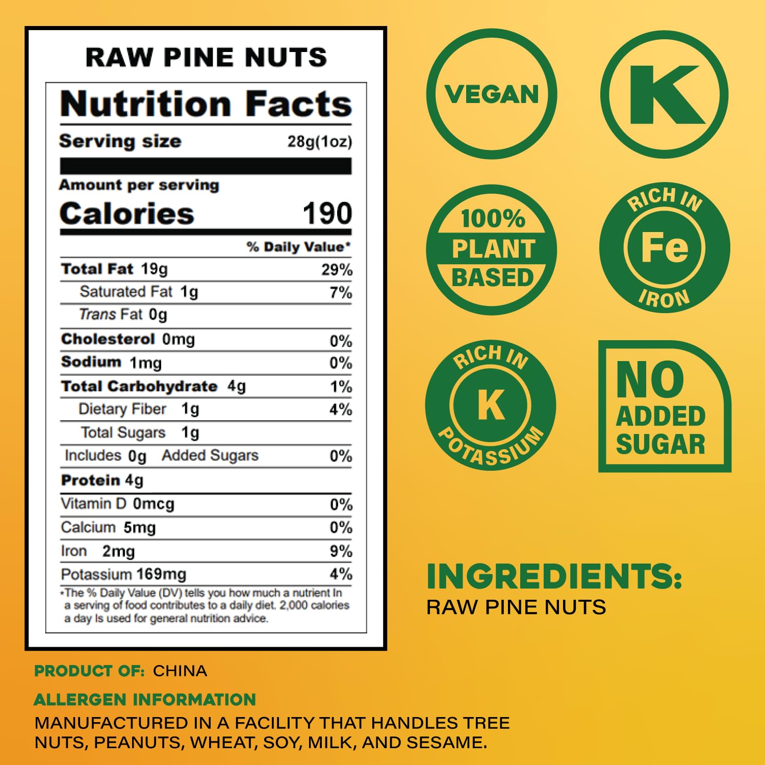 Sunbest Natural close-up of raw pine nut texture and freshness
