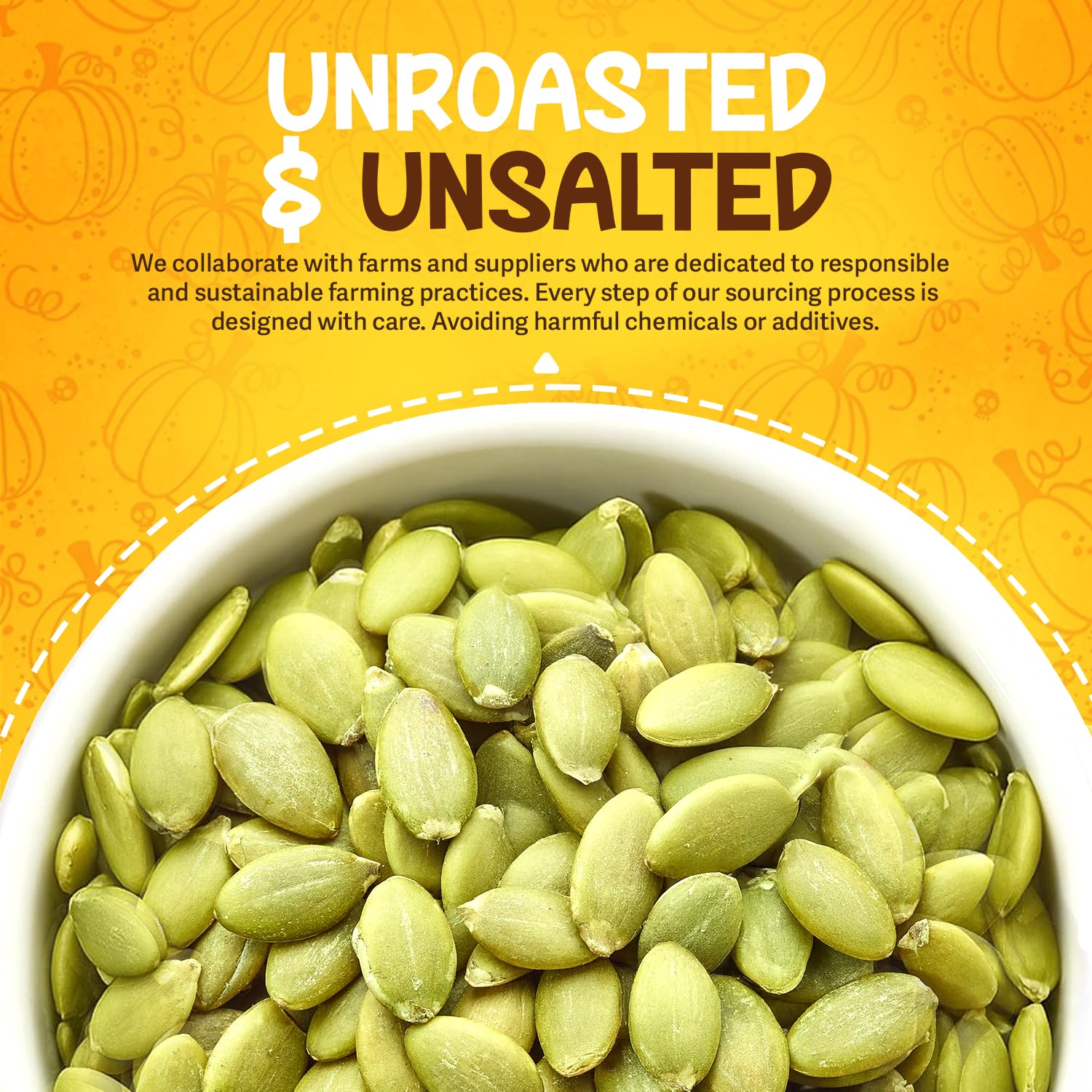 SUNBEST NATURAL close-up of raw shelled pepitas highlighting texture and natural crunch benefit