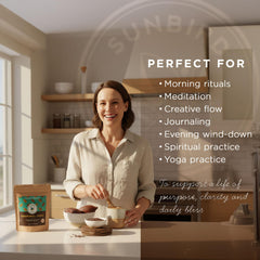 Sunbird Organics cacao melting in a cup for a smooth, velvety drink benefit