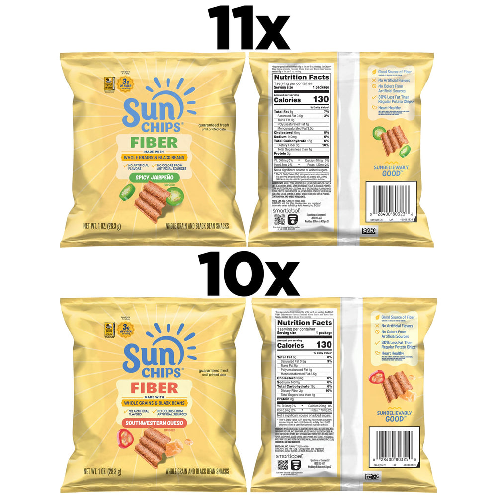SunChips opened bag close-up showing whole grain texture and crunch