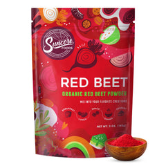 Suncore Foods front pouch showing natural beet powder and label for shelf-ready use