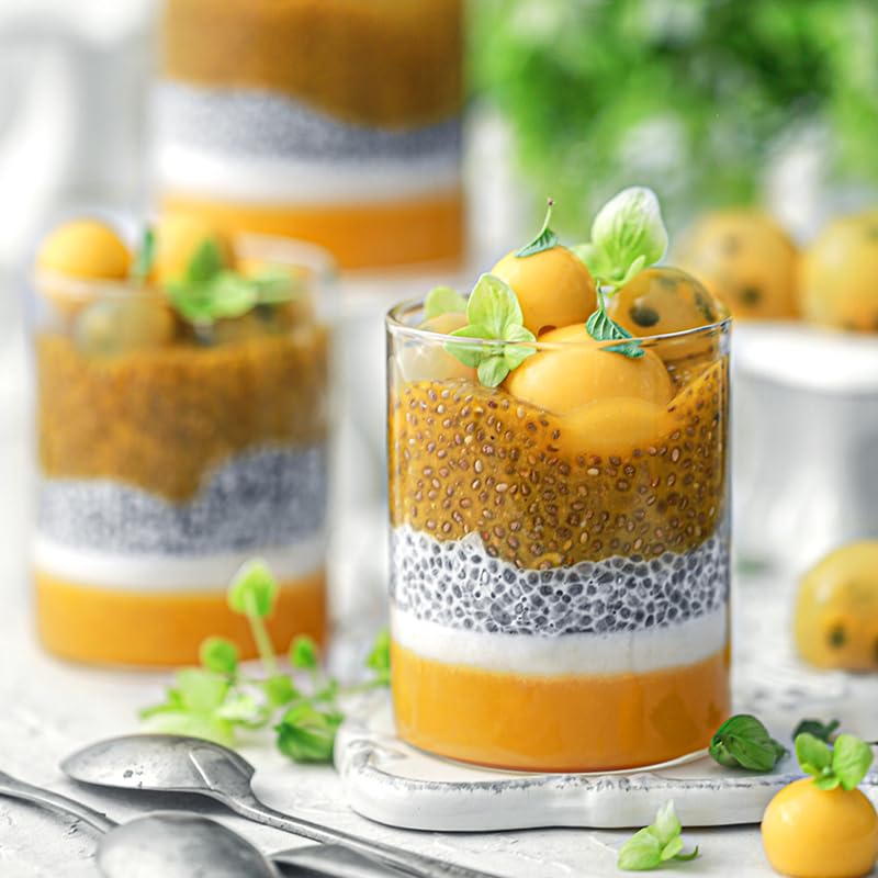 Suncore Foods chia measured on spoon illustrating portion guidance